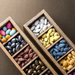 chocolate coated nuts