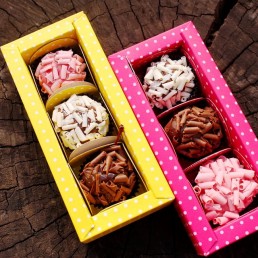 Handmade Rakhi chocolate box with Rakhi thread and almonds