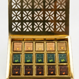 Golden Laser design chocolate Box 28 Assorted Chocolate Golden box