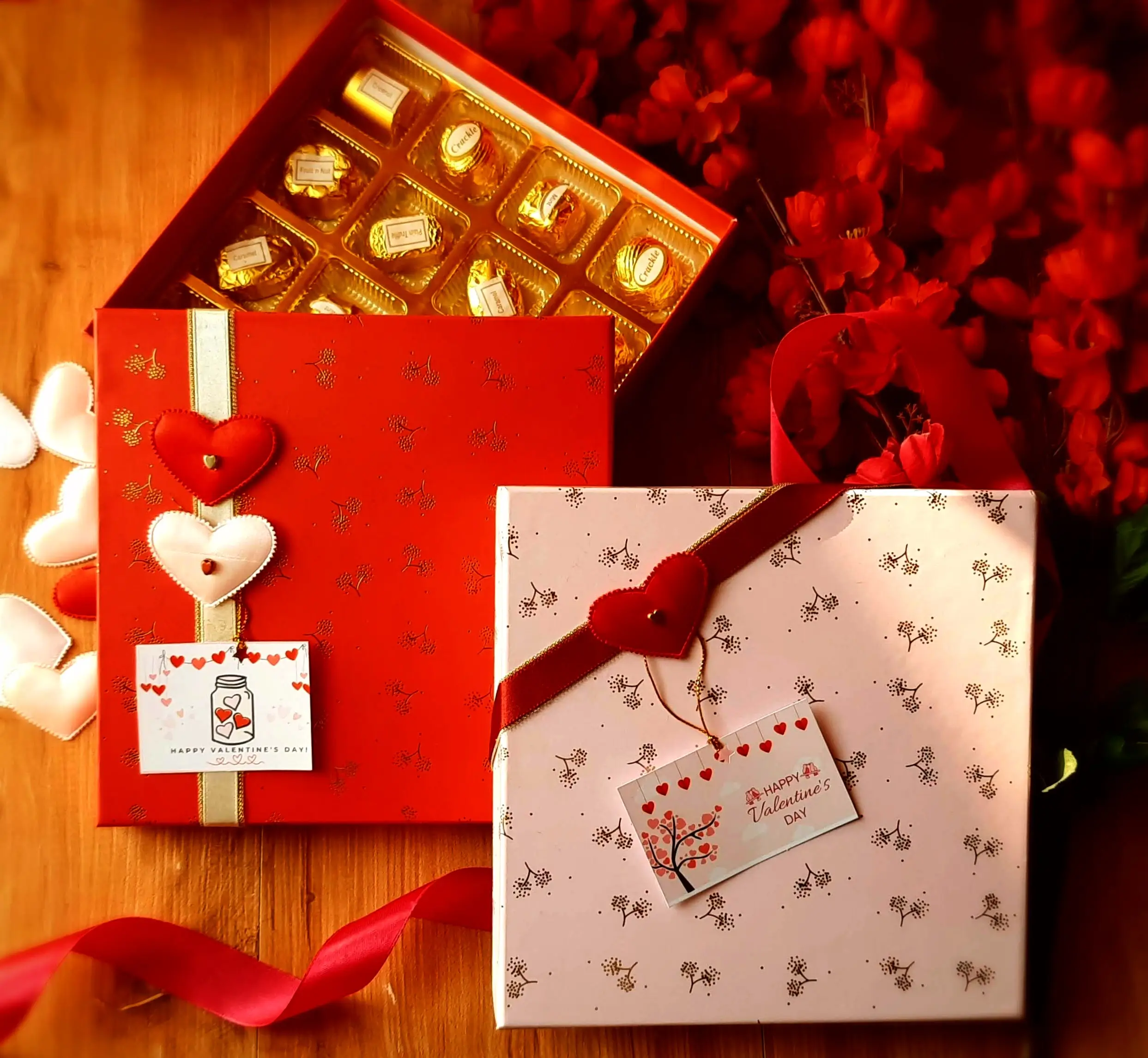 16pc assorted chocolate red box 2 Valentines day chocolates