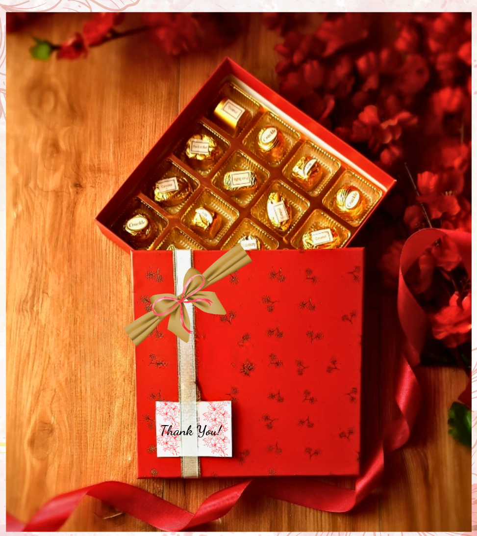 16pc assorted chocolate red box 1 Chocolate Box