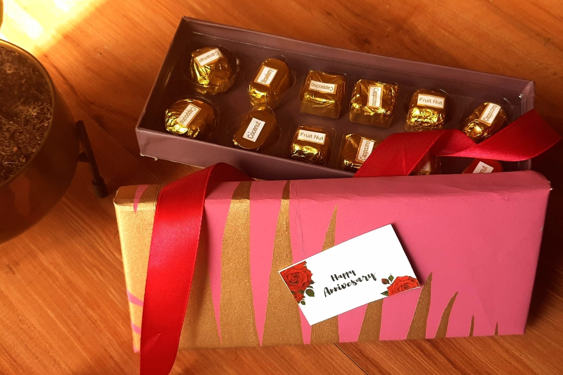 Handmade chocolate gift box in India
