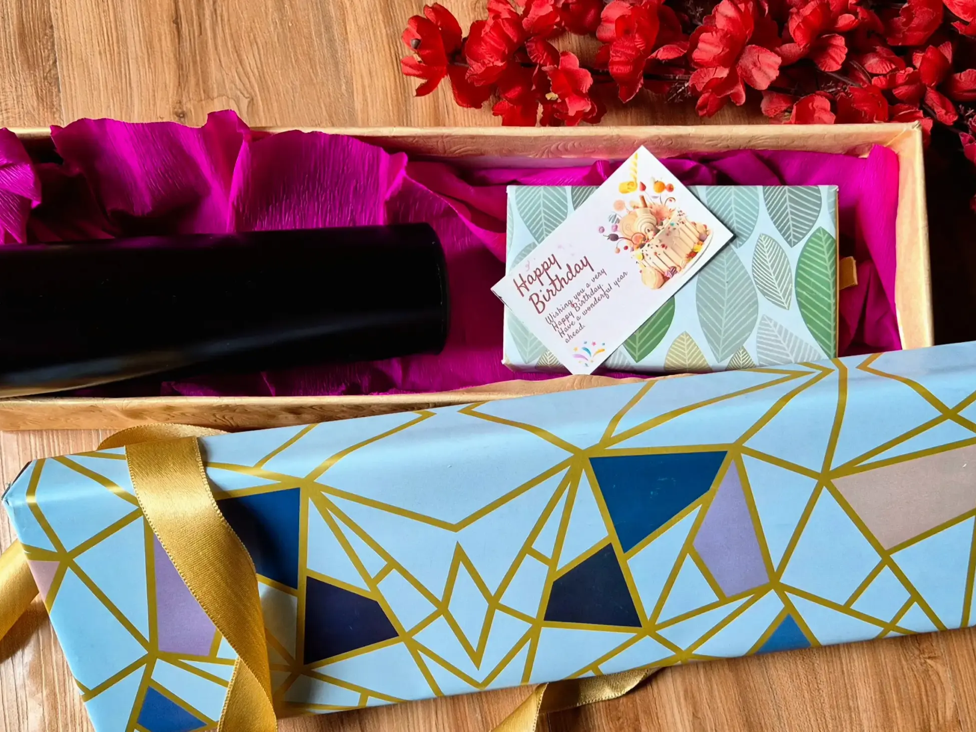 Luxury Gifting Hamper 22 Premium Gift Box with Bottle, Chocolates & Honey Bites