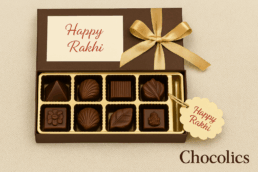 Chocolics Rakhi gift box with assorted chocolates
