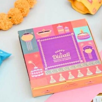 Premium Diwali Gift Hamper Box with Chocolates, Nut Pouch, Candle & Personalized Card 5 Premium Diwali hamper box with chocolates