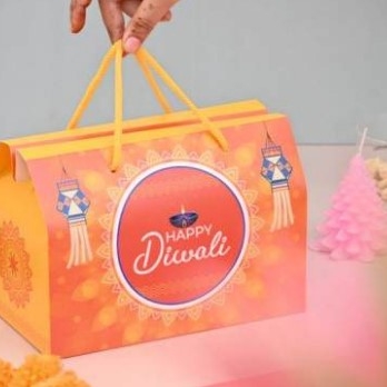 Premium Diwali Gift Hamper Box | Gourmet Nuts, Chocolates, Date Bites, Candle & Personalised Card - Festive Corporate & Family Gift Set 10 The Ultimate Happy Diwali Gift Hamper | Gourmet Sweets, Nuts & Personalised Card