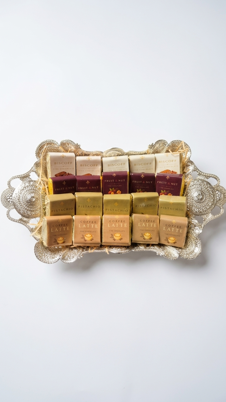 Silver Tray 2 Assorted Chocolates Silver Tray