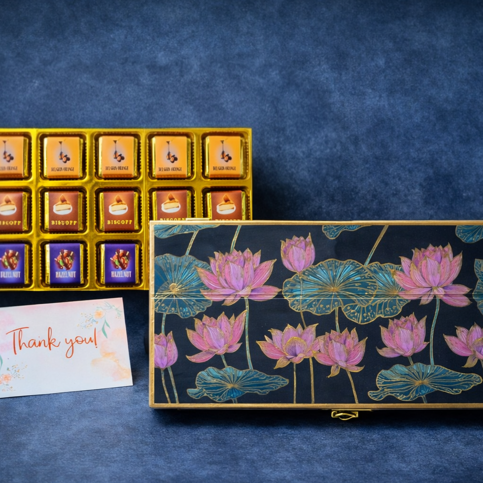 lotus design chocolate box