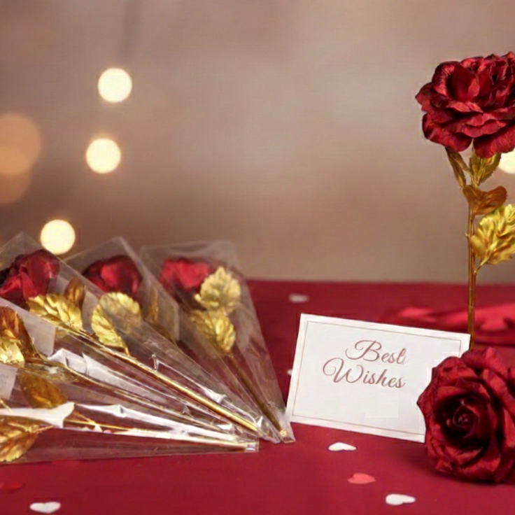 metal roses uai Handcrafted 24k Gold Plated Eternal Rose