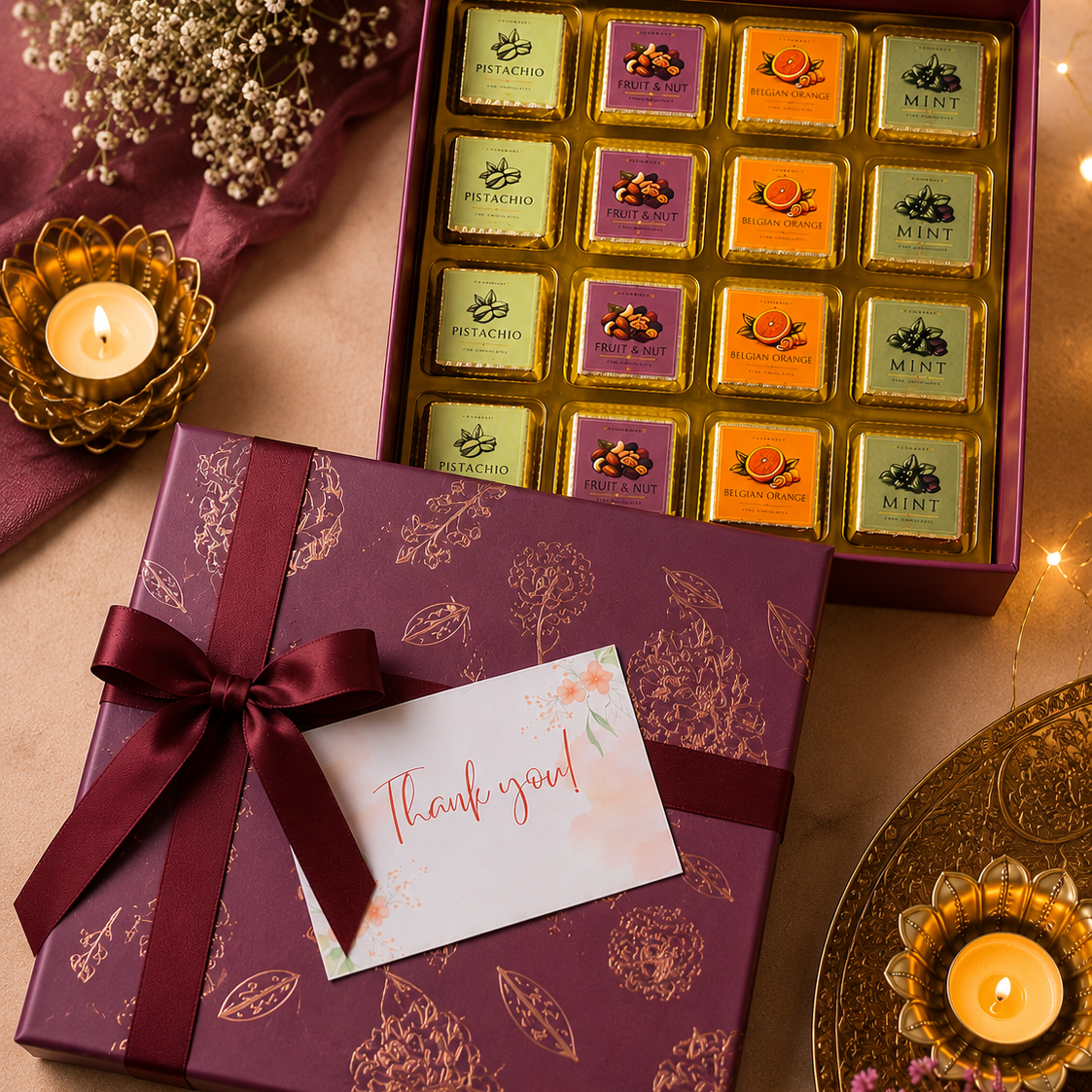 Luxury Handmade Chocolate Gift Box | Diwali Gifts | Chocolics