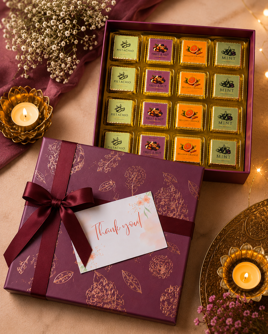 Luxury Handmade Chocolate Gift Box 14 Luxury Handmade Chocolate Gift Box | Diwali Gifts | Chocolics